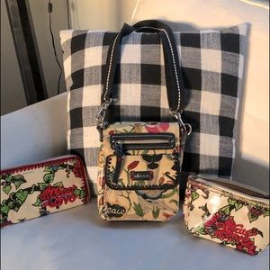 Sakroots Handbag, wallet & makeup pouch.